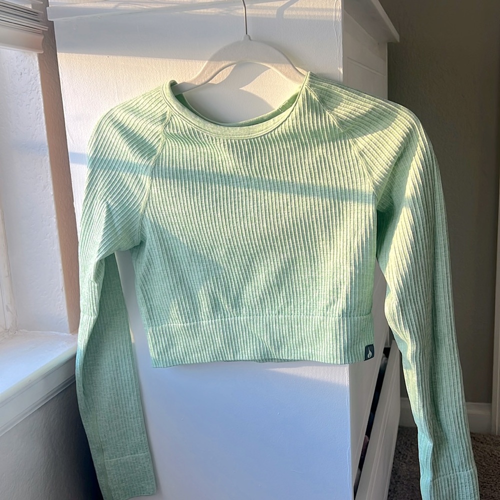 RIB SEAMLESS LONG SLEEVE TOP